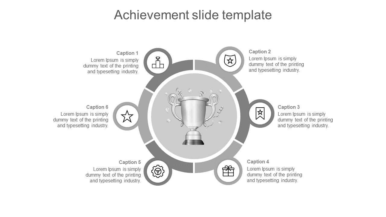 achievement slide template-grey